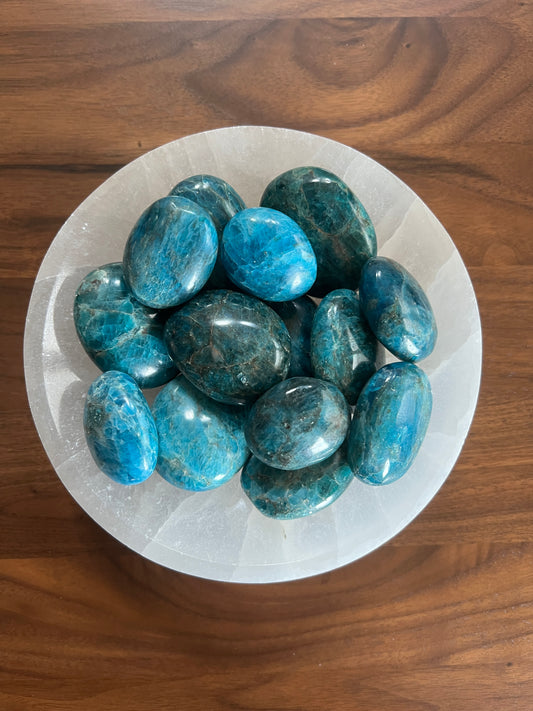 Blue Apatite Palm Stones