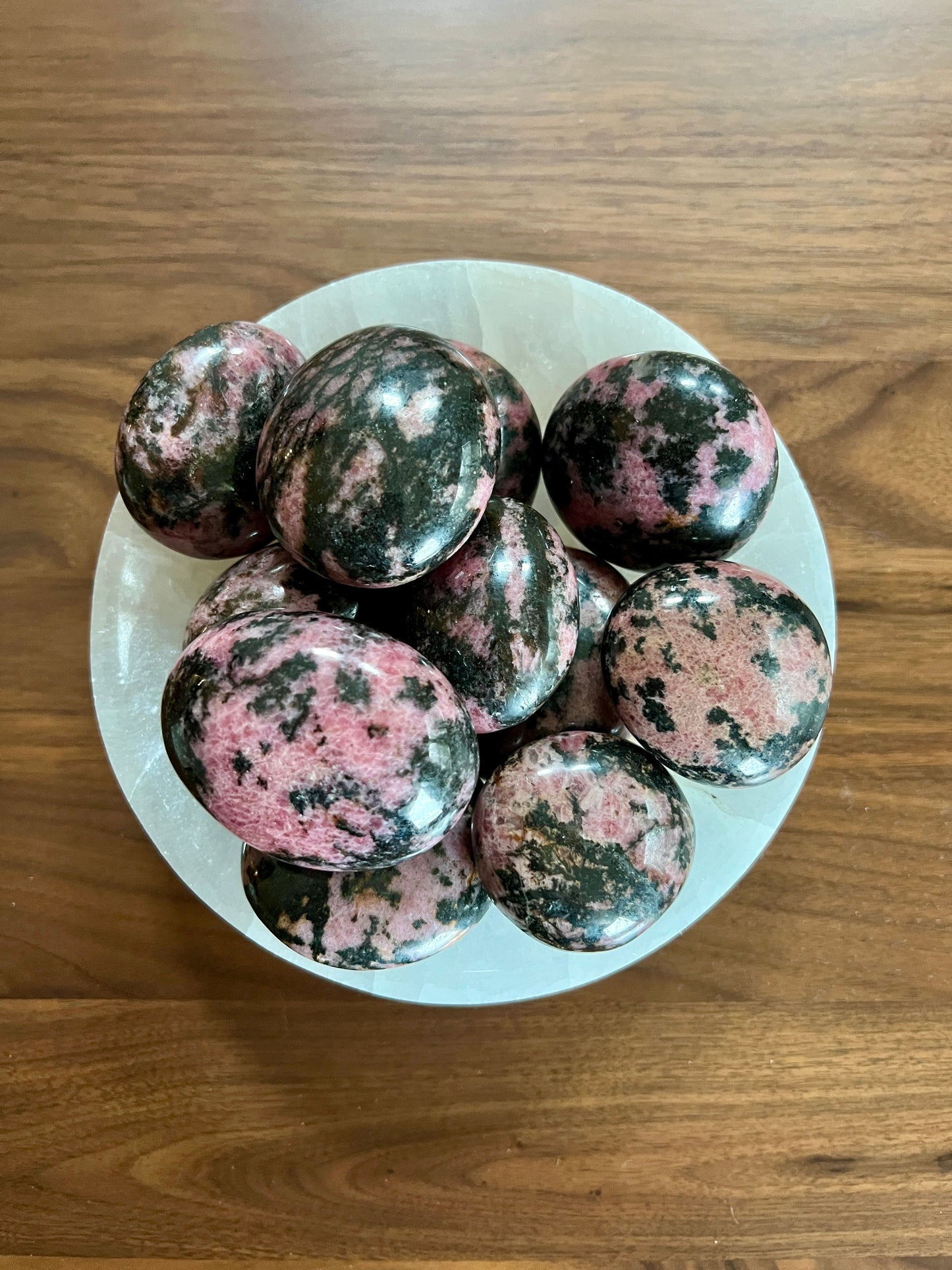 Rhodonite Palm Stones