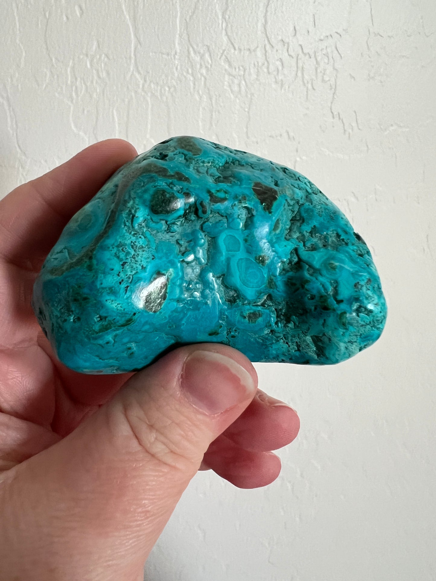 Polished Malachite and Chrysocolla Cluster